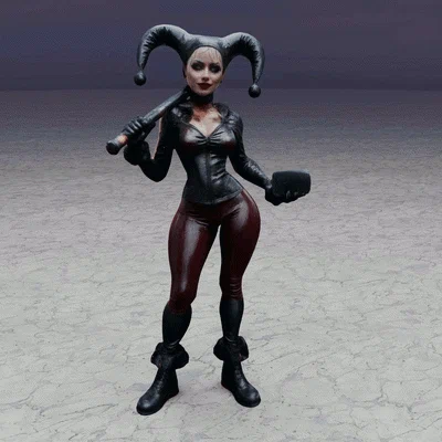 Mô hình 3D Harley Quinn ấn tượng - Tải ngay file STL chất lượng cao