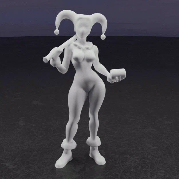 Mô hình 3D Harley Quinn ấn tượng - Tải ngay file STL chất lượng cao - Image 2
