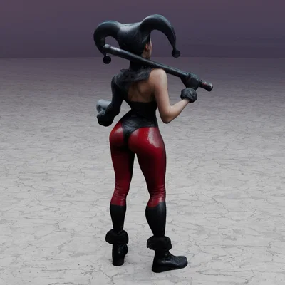 Mô hình 3D Harley Quinn ấn tượng - Tải ngay file STL chất lượng cao