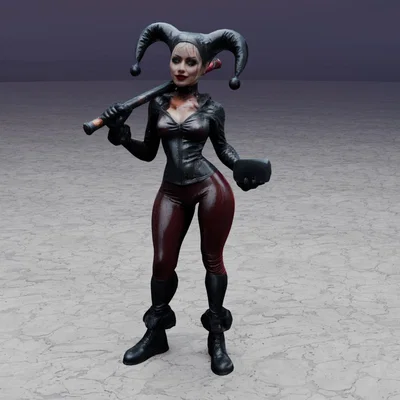 Mô hình 3D Harley Quinn ấn tượng - Tải ngay file STL chất lượng cao