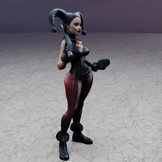 Mô hình 3D Harley Quinn ấn tượng - Tải ngay file STL chất lượng cao - Image 5