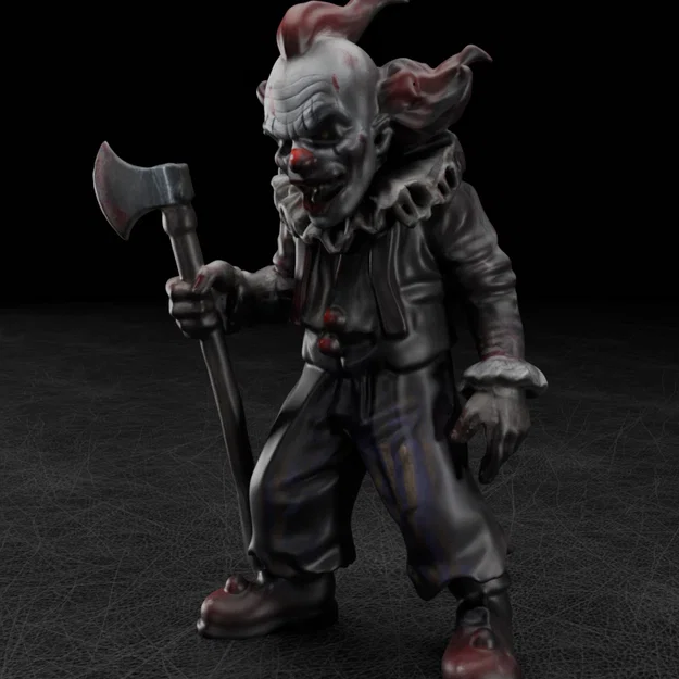 Gã Hề Kinh Dị Cầm Rìu (Creepy Clown with Axe) - Image 3