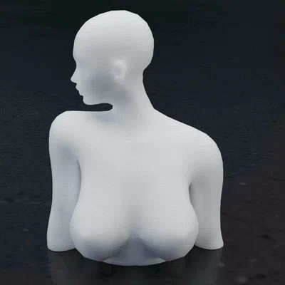 Tượng bán thân nữ nhân - Mô hình 3D trang trí nghệ thuật
