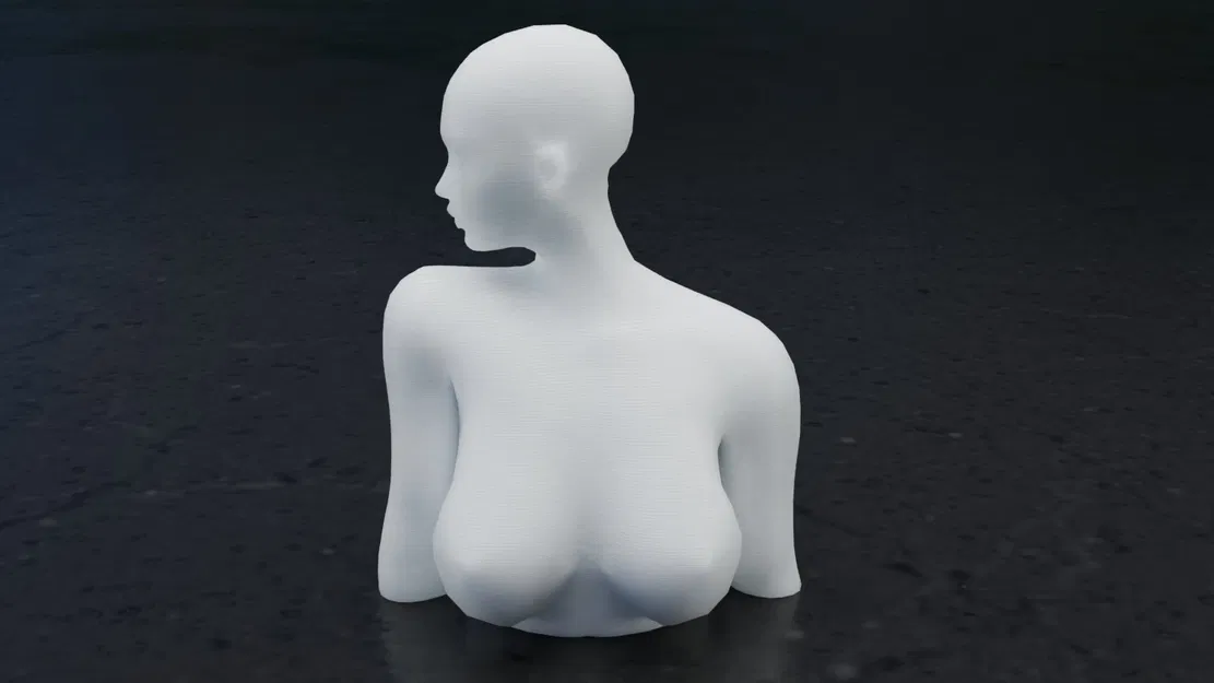 Tượng bán thân nữ nhân - Mô hình 3D trang trí nghệ thuật - Image 2