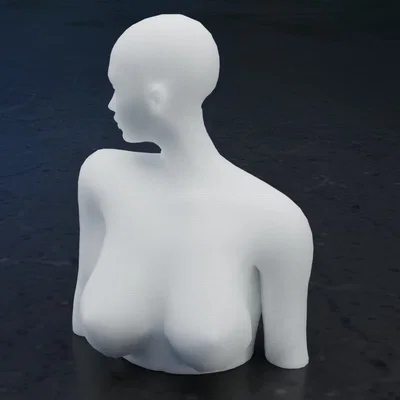 Tượng bán thân nữ nhân - Mô hình 3D trang trí nghệ thuật