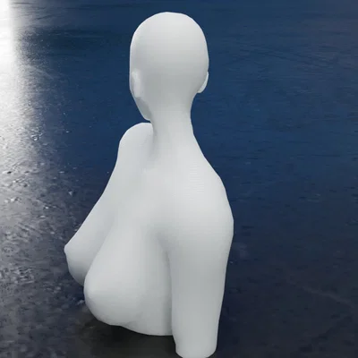 Tượng bán thân nữ nhân - Mô hình 3D trang trí nghệ thuật