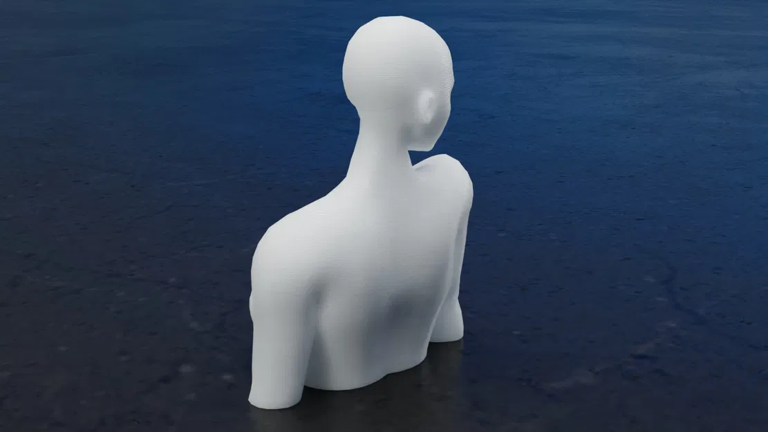 Tượng bán thân nữ nhân - Mô hình 3D trang trí nghệ thuật - Image 5