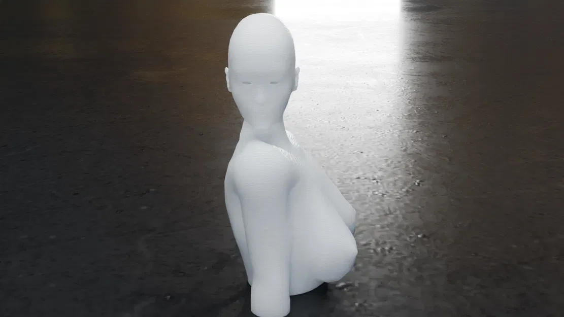 Tượng bán thân nữ nhân - Mô hình 3D trang trí nghệ thuật - Image 7