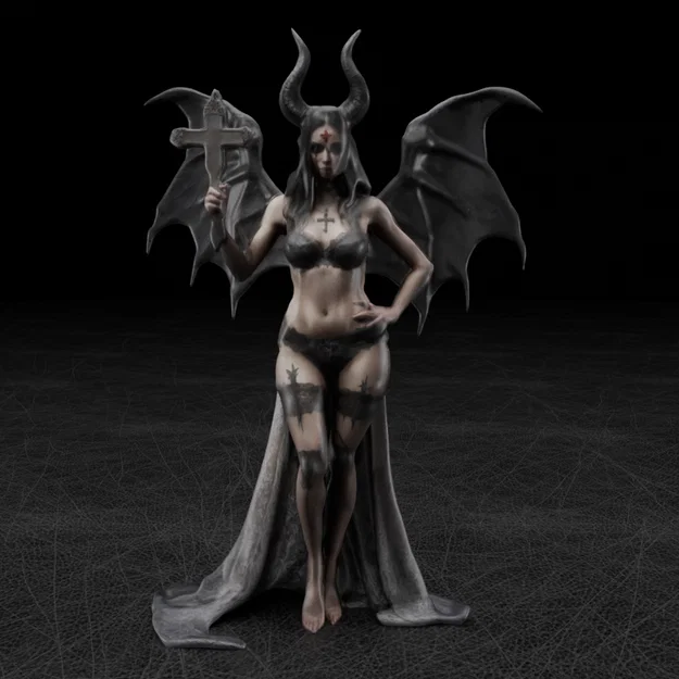 Mô hình 3D Evil Woman - Nữ quỷ đầy ma mị - Image 1