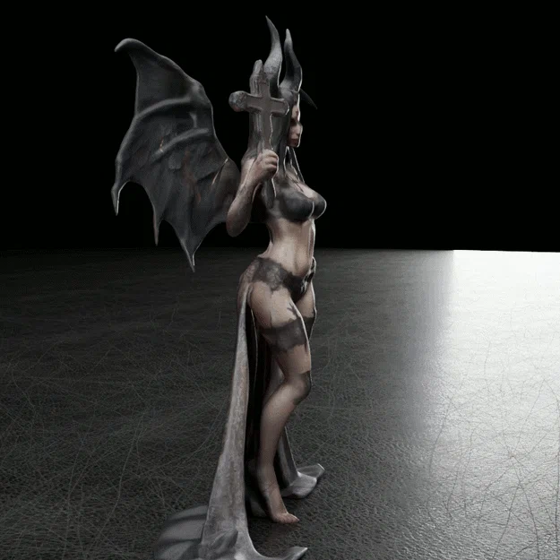 Mô hình 3D Evil Woman - Nữ quỷ đầy ma mị - Image 2