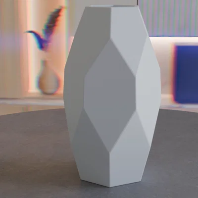 Mẫu lọ hoa trang trí hình học 3D (Geometric Vase)