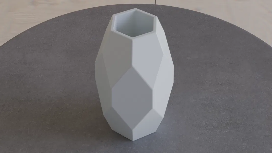 Mẫu lọ hoa trang trí hình học 3D (Geometric Vase) - Image 2