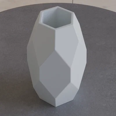 Mẫu lọ hoa trang trí hình học 3D (Geometric Vase)