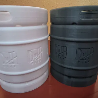 Mẫu ống cắm bút 3D hình thùng bia Duff siêu ngầu