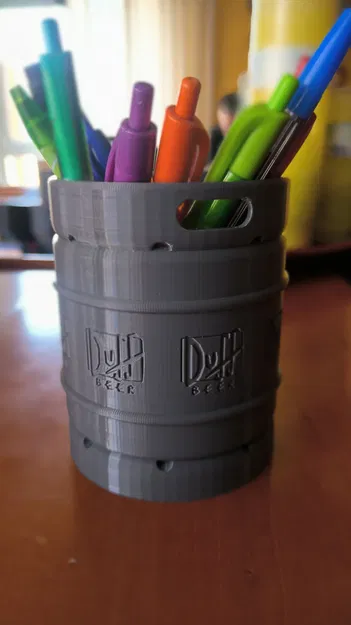 Mẫu ống cắm bút 3D hình thùng bia Duff siêu ngầu - Image 3