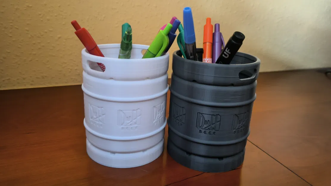 Mẫu ống cắm bút 3D hình thùng bia Duff siêu ngầu - Image 5