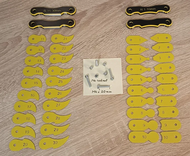 Bộ thước đo bán kính (Radius gauges) 1-30mm - Image 2