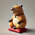 Mô hình Capybara thiền định in 3D trang trí bàn làm việc - Thumbnail 1