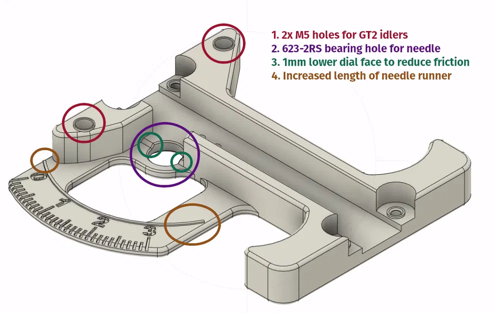 Dụng cụ đo sức căng dây đai GT2 tích hợp thêm vòng bi - Image 2