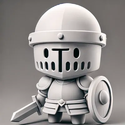 Mô hình hiệp sĩ tí hon (Cute Knight) - File in 3D dễ thương