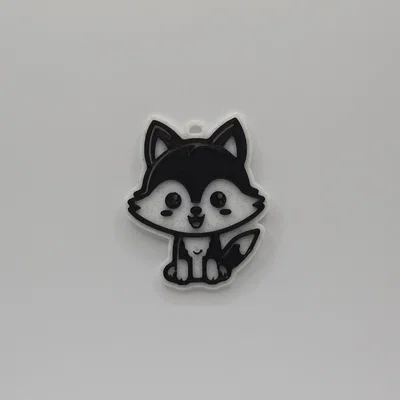 Móc khóa chú sói nhỏ đáng yêu - Mô hình in 3D dễ thương