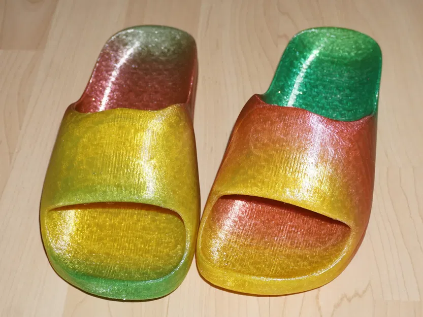 Dép Slide In 3D Hoàn Toàn - Đế Họa Tiết Sóng - Image 1