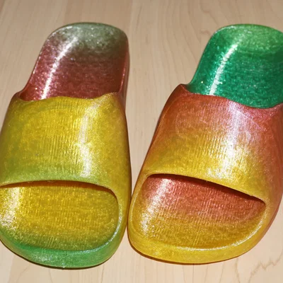Dép Slide In 3D Hoàn Toàn - Đế Họa Tiết Sóng