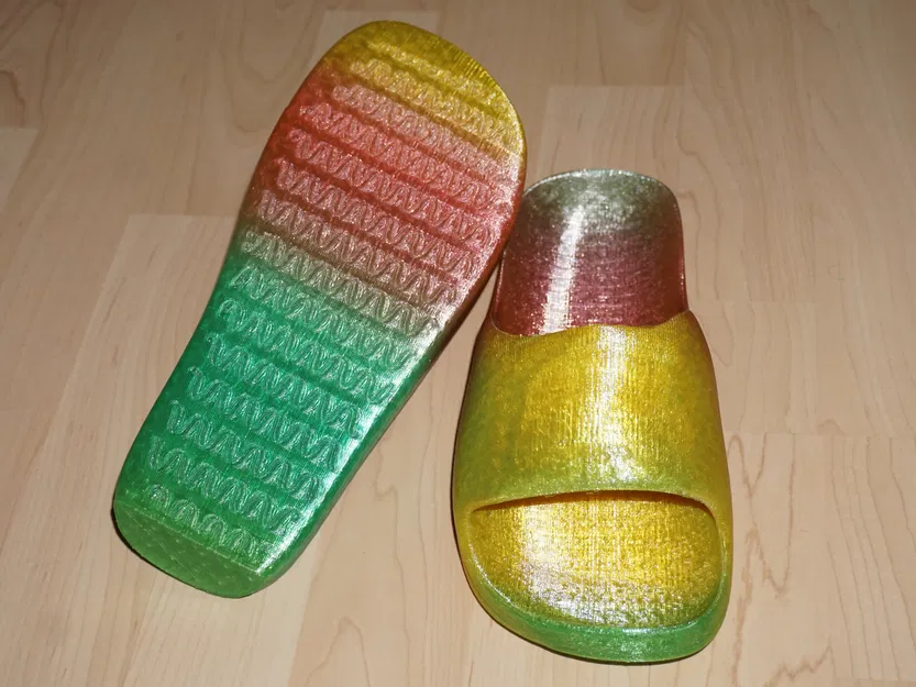 Dép Slide In 3D Hoàn Toàn - Đế Họa Tiết Sóng - Image 2