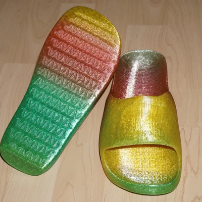Dép Slide In 3D Hoàn Toàn - Đế Họa Tiết Sóng