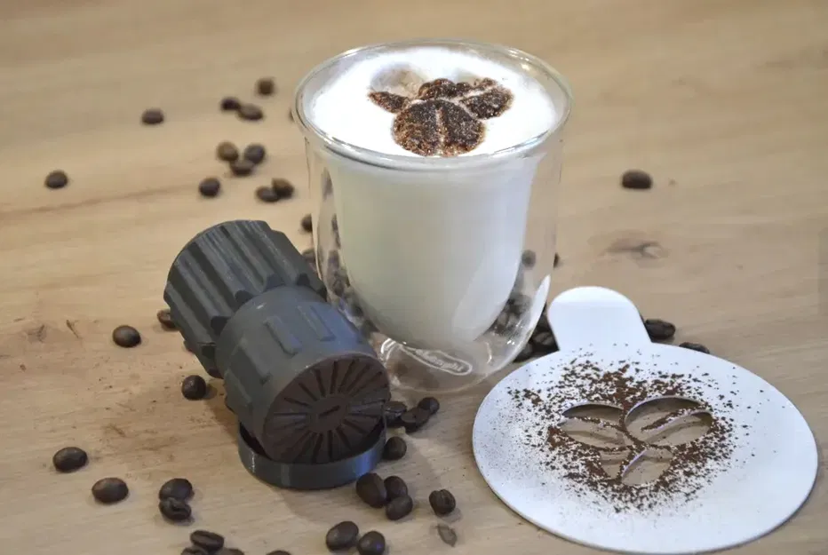 Dụng cụ rắc bột trang trí cà phê (Coffee Stencil Dispenser) - Image 1