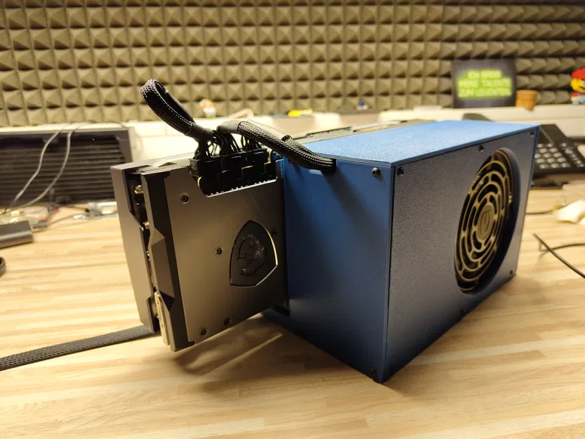 Vỏ case eGPU gắn ngoài ATX dùng cáp Oculink SFF 8612 SFF 8611 - Image 2