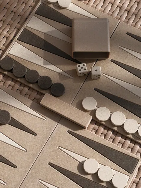 Bộ cờ Backgammon 3D độc đáo, thiết kế mô-đun dễ in - Image 1