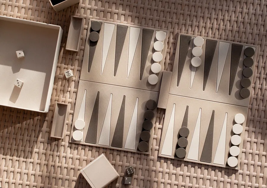 Bộ cờ Backgammon 3D độc đáo, thiết kế mô-đun dễ in - Image 2