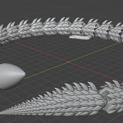 Mô hình rồng khớp nối 3D độc đáo (Articulated Dragon Plug)