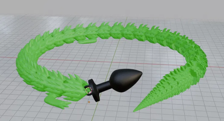 Mô hình rồng khớp nối 3D độc đáo (Articulated Dragon Plug) - Image 2