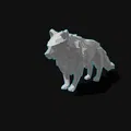 Mô hình cáo Bắc Cực (Arctic Fox) trang trí phong cách Low-poly 3D - Thumbnail 1