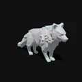 Mô hình cáo Bắc Cực (Arctic Fox) trang trí phong cách Low-poly 3D - Thumbnail 2