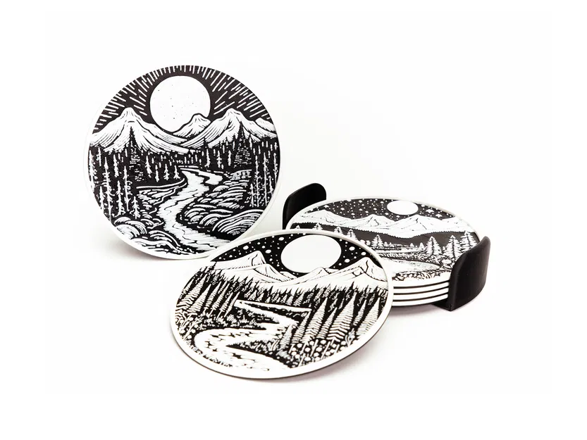 Đế lót ly Mountain Coasters - Image 1