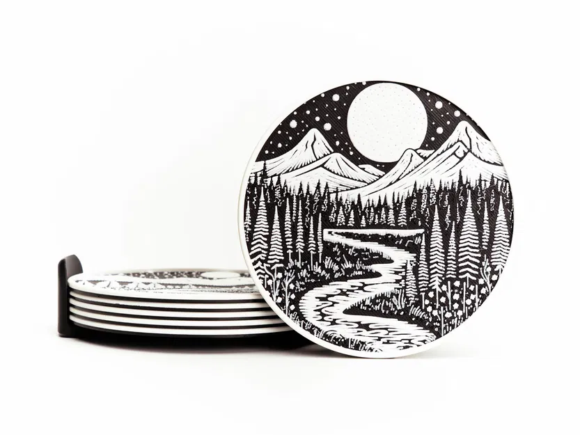 Đế lót ly Mountain Coasters - Image 2