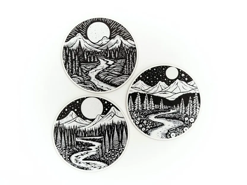 Đế lót ly Mountain Coasters - Image 5