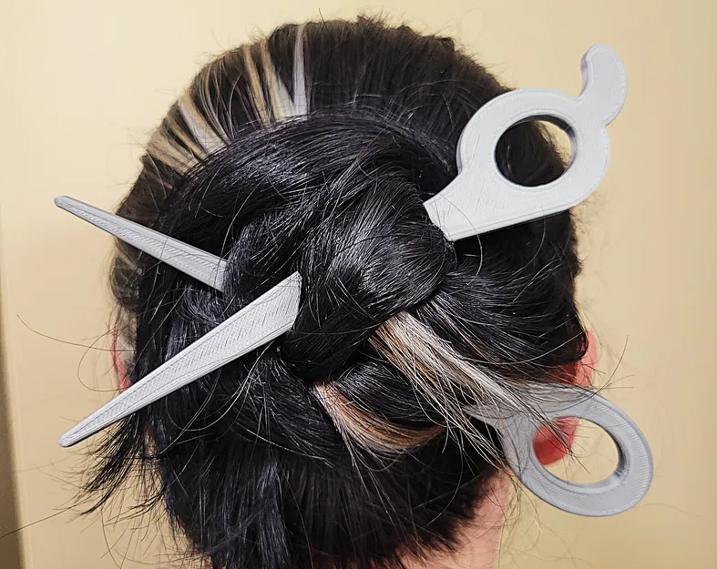 Kẹp tóc tạo kiểu hình cây kéo (Scissor Hair Sticks) độc lạ - Image 2