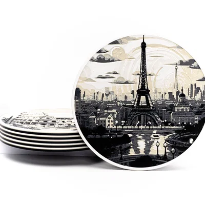 Bộ Đế Lót Ly Chủ Đề Thành Phố (City Coasters)