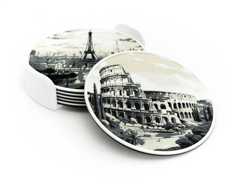 Bộ Đế Lót Ly Chủ Đề Thành Phố (City Coasters) - Image 4