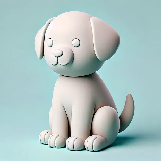 Mô hình chú chó 3D siêu đáng yêu - In 3D trang trí bàn làm việc - Image 1