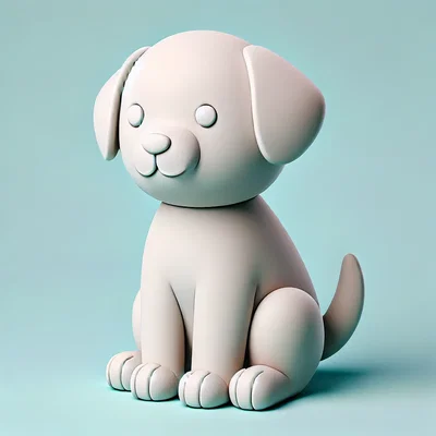 Mô hình chú chó 3D siêu đáng yêu - In 3D trang trí bàn làm việc
