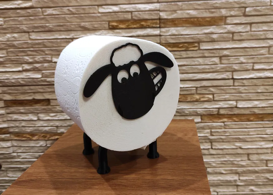 Giá đỡ giấy vệ sinh hình cừu Shaun đáng yêu (3D Printed) - Image 1