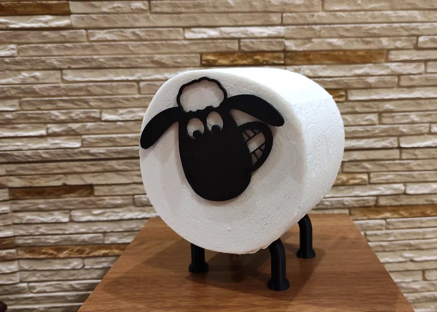 Giá đỡ giấy vệ sinh hình cừu Shaun đáng yêu (3D Printed) - Image 2