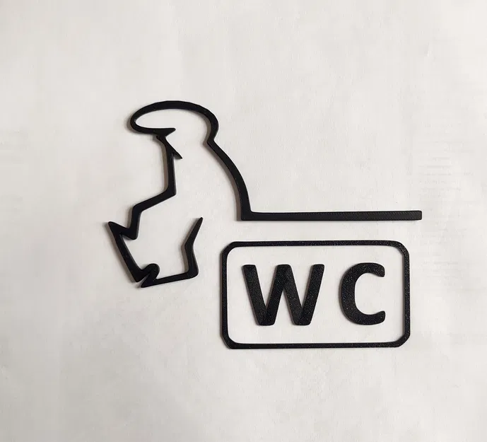 Bảng treo cửa WC hình nhân vật La Linea (Balum Balum) kinh điển - Image 1