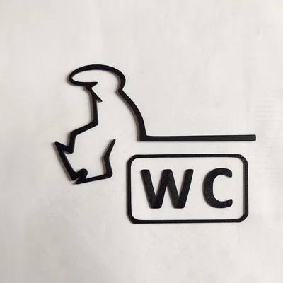 Bảng treo cửa WC hình nhân vật La Linea (Balum Balum) kinh điển