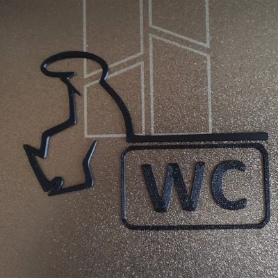 Bảng treo cửa WC hình nhân vật La Linea (Balum Balum) kinh điển